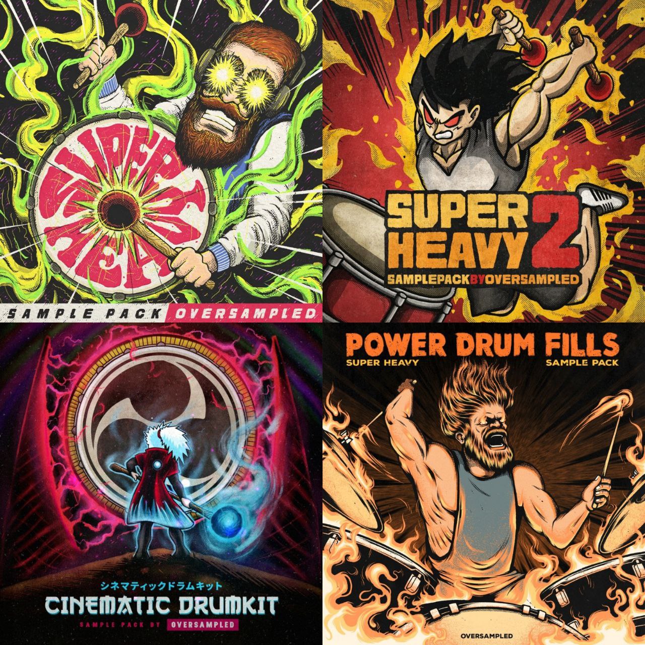 【EDM多风格鼓声采样包】Oversampled – Super Heavy All