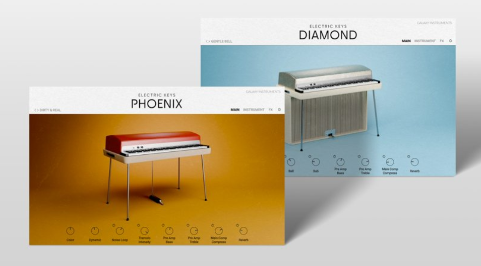【70年代复古钢琴音色Kontakt扩展】Native Instruments Electric Keys Phoenix + Diamond